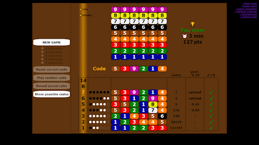 Permainan Mastermind online